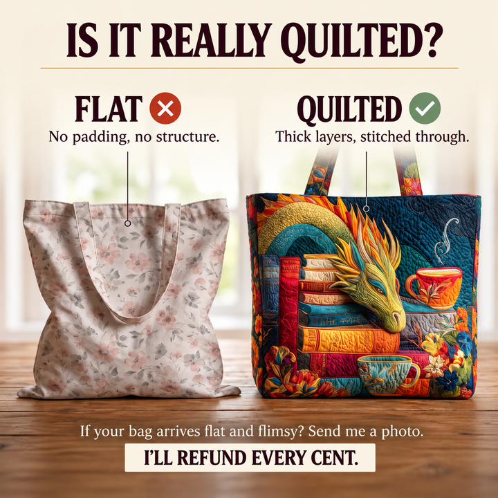Artisan Bag - Dragon Reader with Books and Mugs