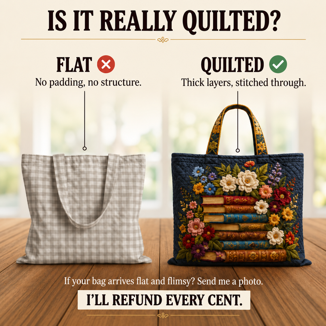 Artisanal Tote - Floral Print and Books