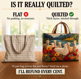 Artisanal Bag - Sheep by the Lake