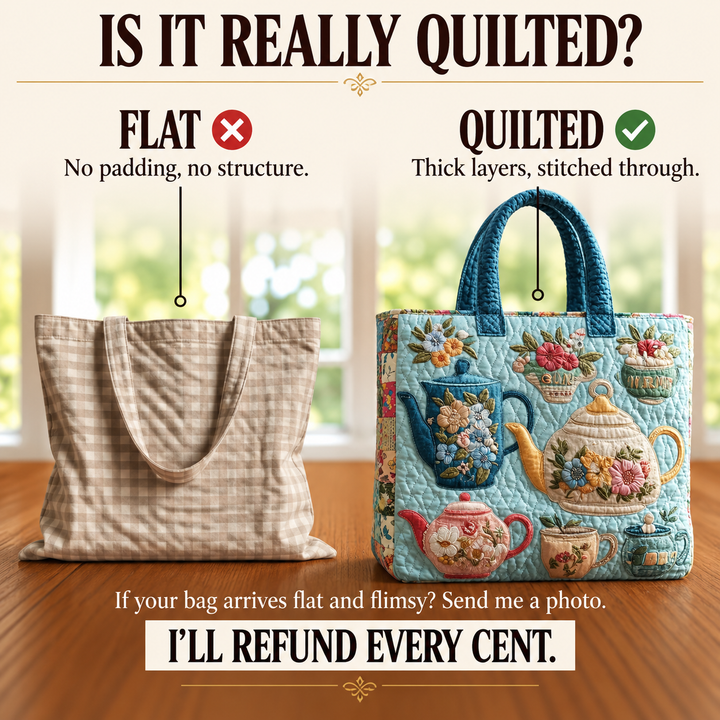 Quilted Bag - Floral Pattern