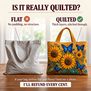 Artisan Bag - Sunflowers and Blue Butterflies
