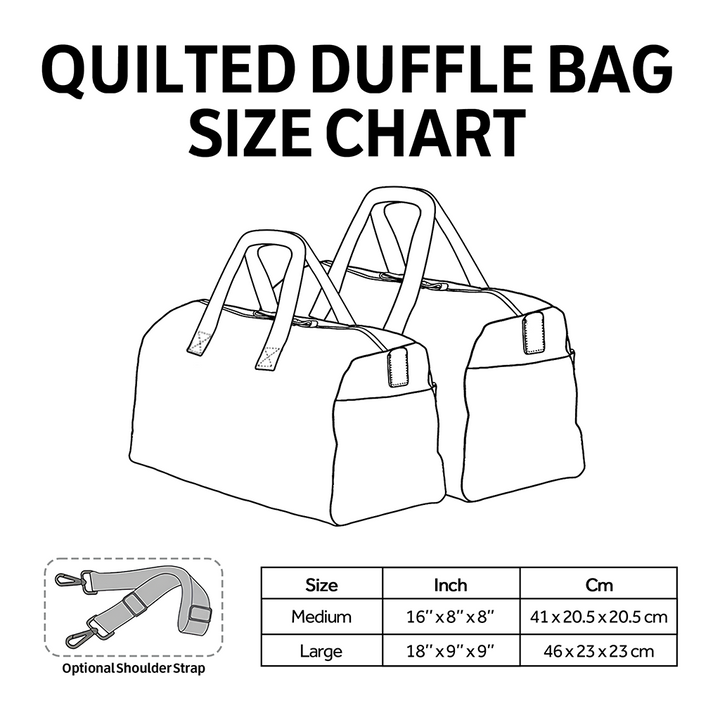 Airborne Bloom Quilted Duffle Bag